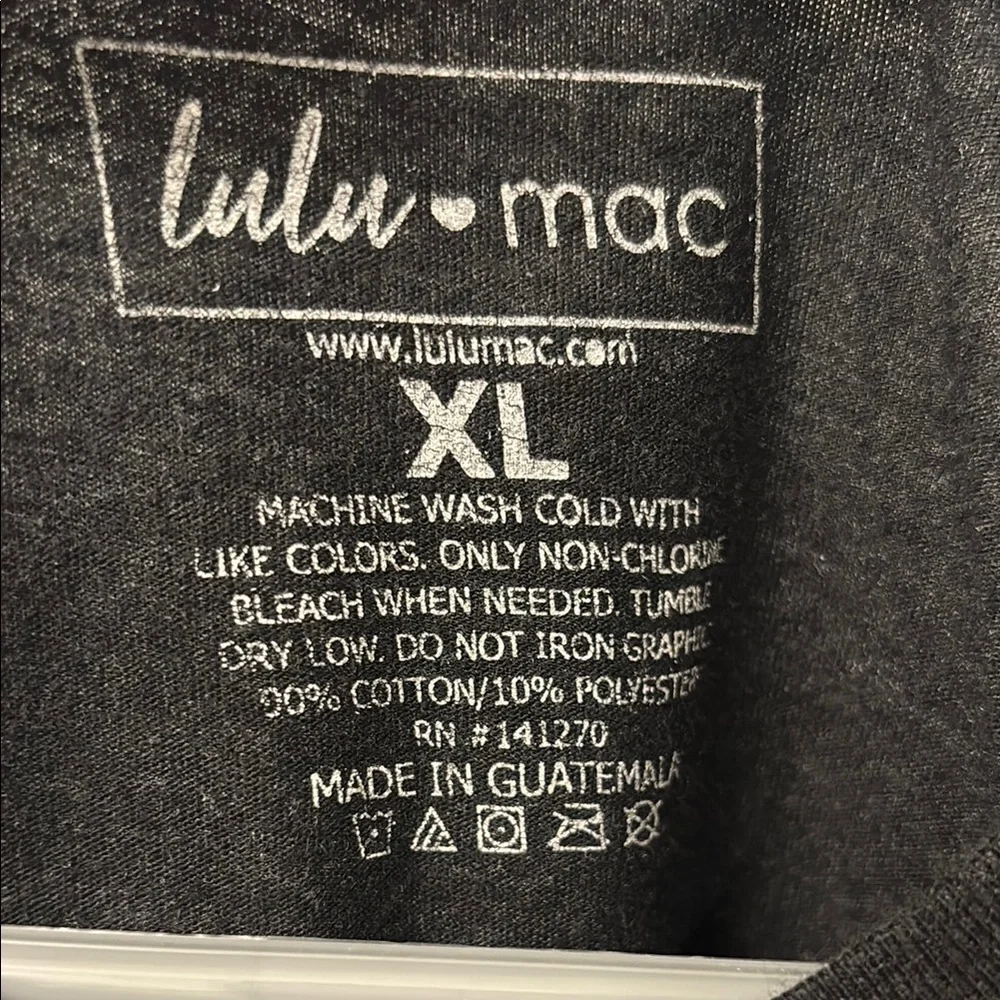 Black Lulu Mac T-Shirt with Teal Graphic - Picture 3 of 4